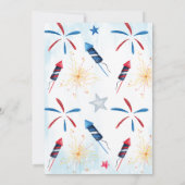 Little Firecracker verjaardagsuitnodiging Kaart (Achterkant)