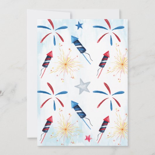 Little Firecracker verjaardagsuitnodiging Kaart (Achterkant)
