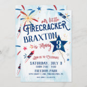 Little Firecracker verjaardagsuitnodiging Kaart (Voorkant / Achterkant)