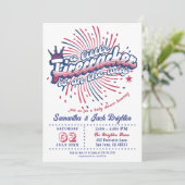 Little Firecracker Vierde juli USA Baby shower Kaart (Staand voorkant)
