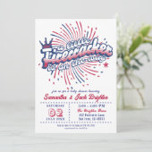 Little Firecracker Vierde juli USA Baby shower Kaart (Staand voorkant)