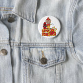 Little Fireman African American T-shirts en Gifts Ronde Button 5,7 Cm (In situ)