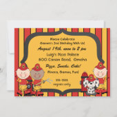 Little Fireman Custom Fire Truck Birthday Kaart (Achterkant)