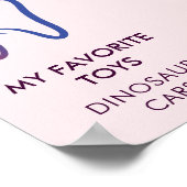 Little Fish Baby roze 1 jaar Birthday Milestone Poster (Hoek)