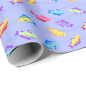 Little Fish Blue Cadeaupapier (Rol Hoek)