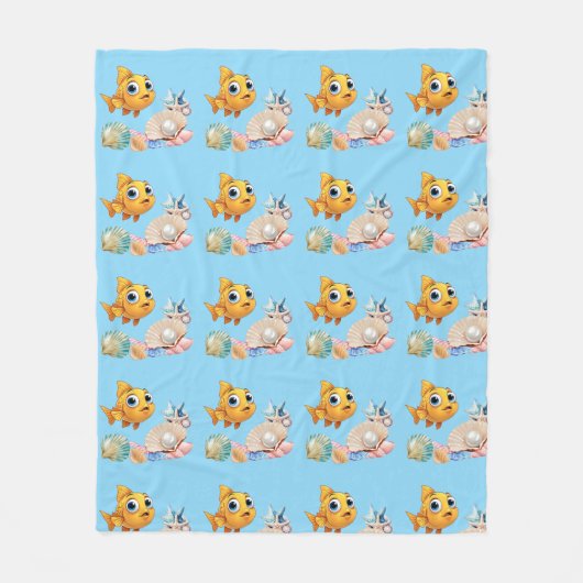  Little Fish Fleece Blanket (Voorkant)
