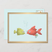 Little Fish Hearts of Hook Briefkaart (Voorkant / Achterkant)