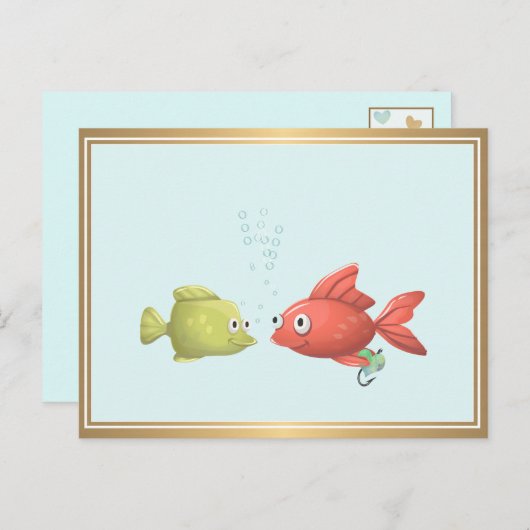 Little Fish Hearts of Hook Briefkaart (Voorkant / Achterkant)