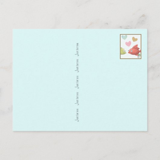 Little Fish Hearts of Hook Briefkaart (Achterkant)