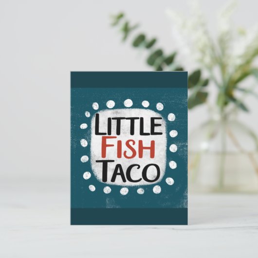 Little Fish Taco Briefkaart (Staand voorkant)