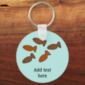 Little Fishat Treat Graphic - Jouw tekst Sleutelhanger (Voorkant)