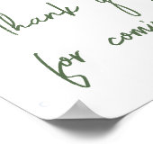 Little Fisherman Baby shower Bedankt voor uw komst Poster (Hoek)