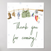 Little Fisherman Baby shower Bedankt voor uw komst Poster (Voorkant)