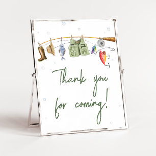 Little Fisherman Baby shower Bedankt voor uw komst Poster