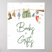 Little Fisherman Baby shower boeken en geschenken Poster (Voorkant)