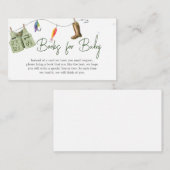 Little Fisherman Baby shower Boeken voor Baby Informatiekaartje (Voorkant / Achterkant)