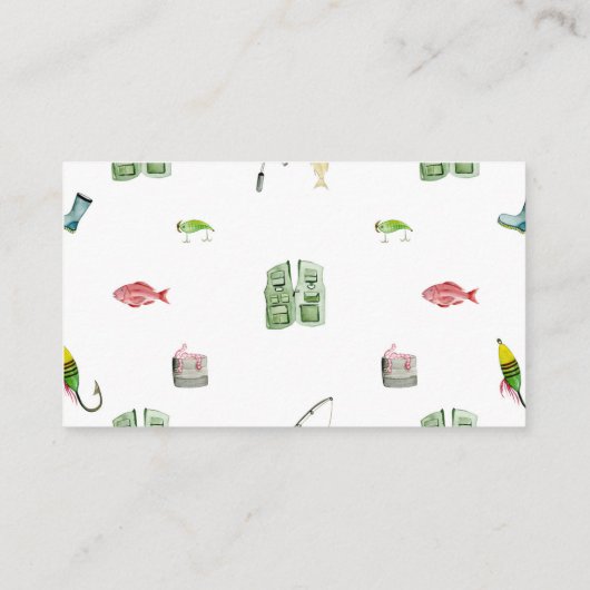 Little Fisherman Baby shower Boeken voor Baby Kaar Plaatskaartje (Achterkant)