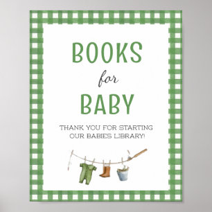 Little Fisherman Baby Shower Boeken voor Baby Poster