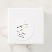 Little Fisherman Baby shower Circle Favorietentjes Bedankjes Labels (In situ)