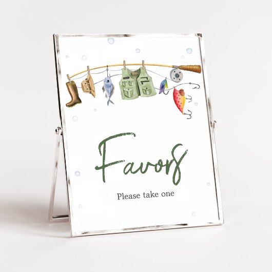 Little Fisherman Baby Shower Favors Poster