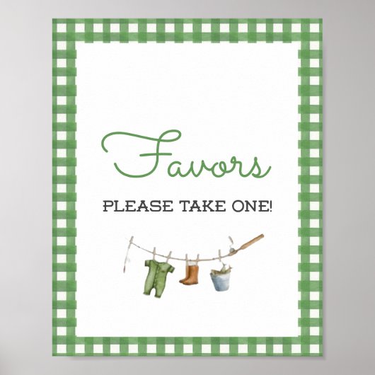 Little Fisherman Baby Shower Favors Poster (Voorkant)