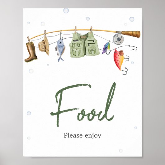Little Fisherman Baby Shower Food Poster (Voorkant)