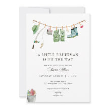 Little Fisherman Baby shower Invitation