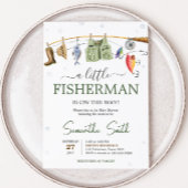 Little Fisherman Baby shower Kaart