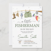 Little Fisherman Baby shower Kaart (Voorkant)
