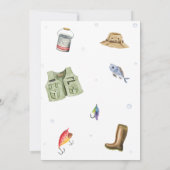 Little Fisherman Baby shower Kaart (Achterkant)