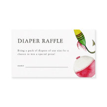 Little Fisherman Baby shower Luier Raffle Kaart