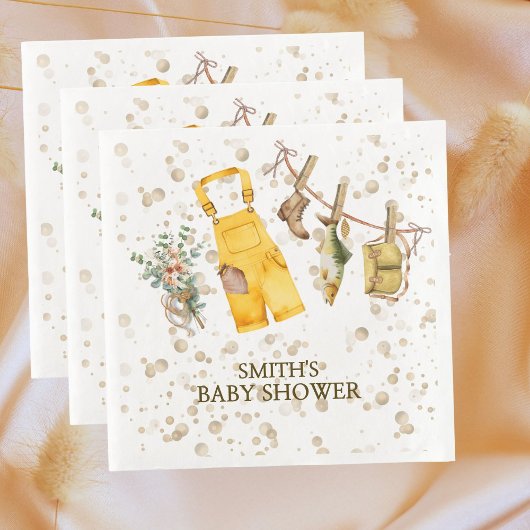 Little Fisherman Baby shower Papieren servetten