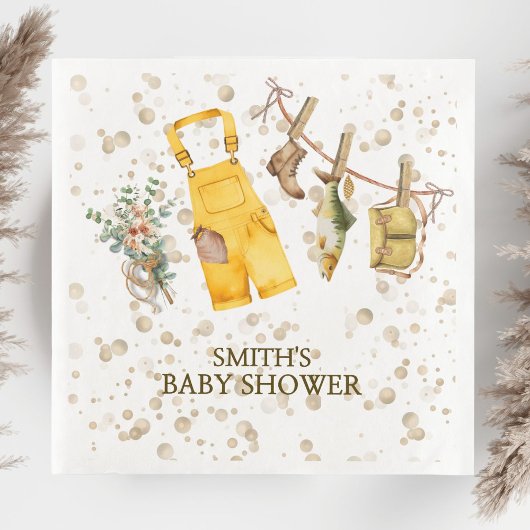Little Fisherman Baby shower Papieren servetten