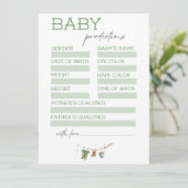 Little Fisherman Baby Shower Predictions Card Kaart (Staand voorkant)