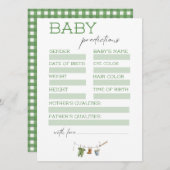 Little Fisherman Baby Shower Predictions Card Kaart (Voorkant / Achterkant)