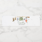 Little Fisherman Baby shower Waterfles Etiket (Enkel label)