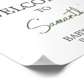 Little Fisherman Baby shower Welkom Poster (Hoek)