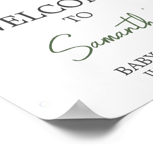 Little Fisherman Baby shower Welkom Poster (Hoek)