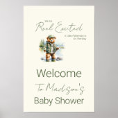 Little Fisherman Baby shower Welkomstbord Poster (Voorkant)