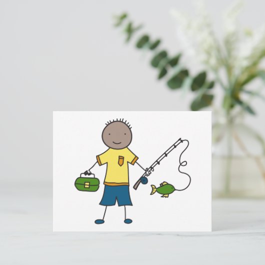 Little Fisherman Briefkaart (Staand voorkant)