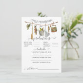 Little Fisherman Clothesline Baby voorspellingen s Kaart (Staand voorkant)