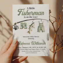 Little Fisherman Clothesline Gevist Baby shower