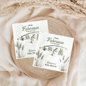 Little Fisherman Clothesline Gevist Baby shower Servet