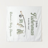 Little Fisherman Clothesline Gevist Baby shower Wandkleed (Voorkant (horizontaal))