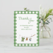 Little Fisherman Flat Thank You Card Bedankkaart (Staand voorkant)