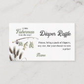 Little Fisherman Gevist Baby shower Luier Raffle Informatiekaartje (Voorkant)