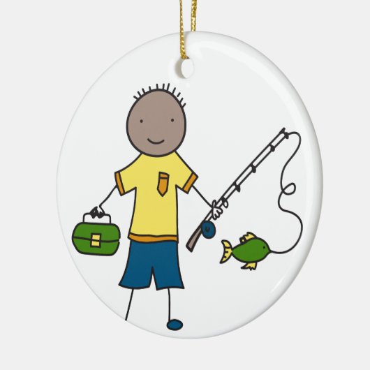 Little Fisherman Keramisch Ornament (Links)