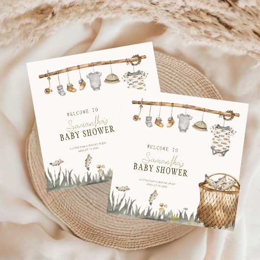 Little Fisherman Reel in Joy Baby shower Servet