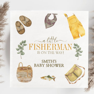 Little Fisherman Vist Baby shower Papieren servett Servet