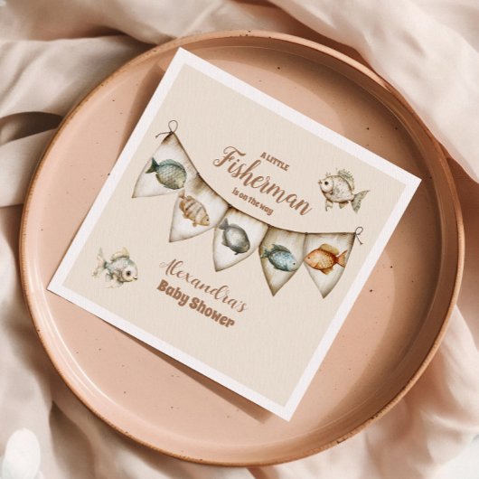 Little Fisherman Vist Baby shower Servet